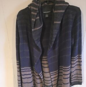 Striped Hooded Cardigan